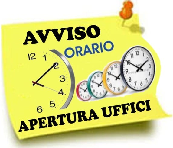 Orari sportelli dal 13 al17 luglio 2026