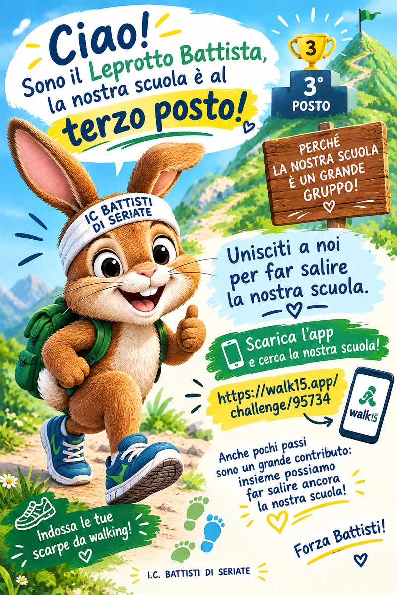 SCUOLE IN CAMMINO – IL COMPRENSIVO BATTISTI CONTINUA A SALIRE! 🏆