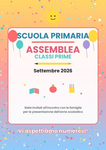 SCUOLA PRIMARIA Assemblea classi 1^ settembre 2026